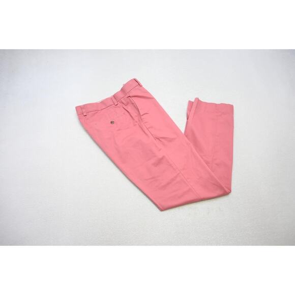 Brooks Brothers Clark Advantage Stretch Chino Khaki Pants Pink Mens Sz 33 x 32 - Picture 1 of 8